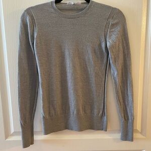 EVERLANE Light Grey Wool-Blend Crew Neck Sweater - S